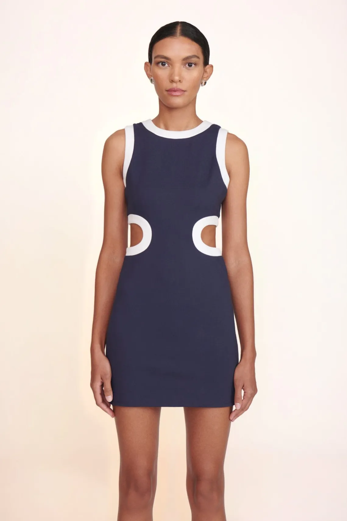 MINI DOLCE DRESS NAVY WHITE