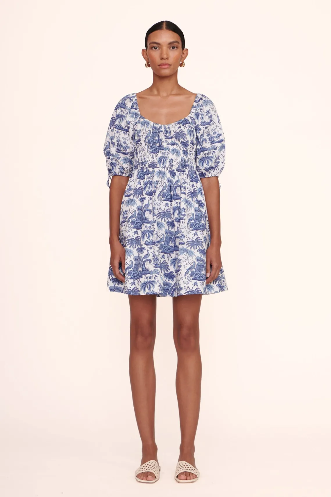 MINI FAYE DRESS BLUE TOILE