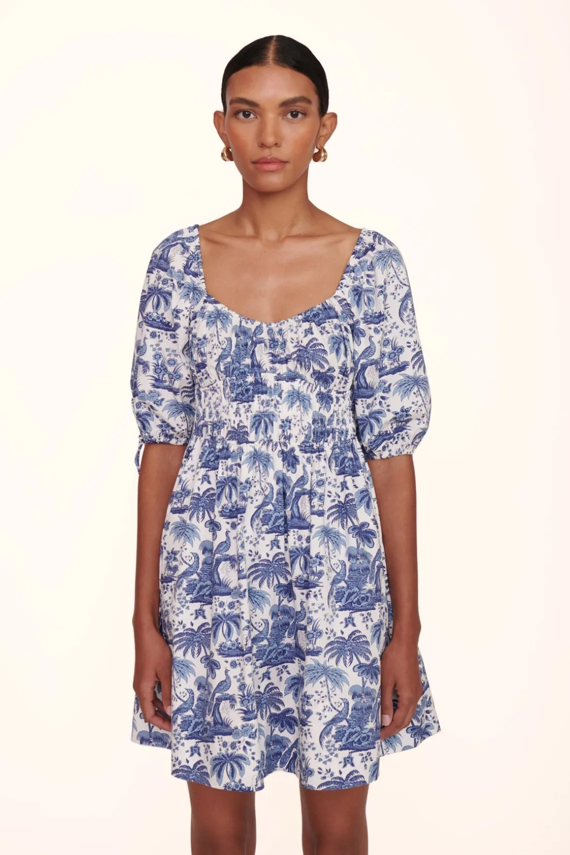 MINI FAYE DRESS BLUE TOILE