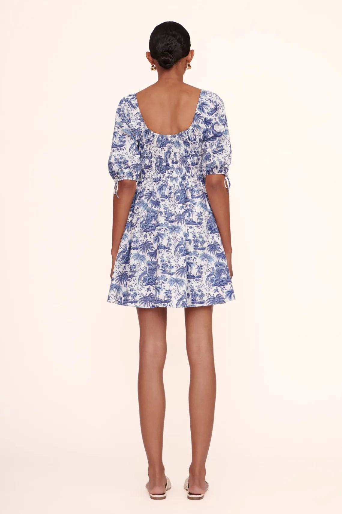 MINI FAYE DRESS BLUE TOILE