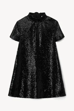 MINI ILANA DRESS BLACK SEQUINS