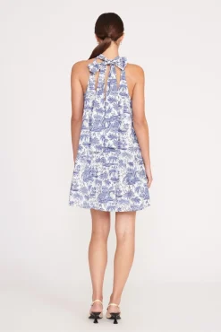MINI MARLOWE DRESS BLUE TOILE