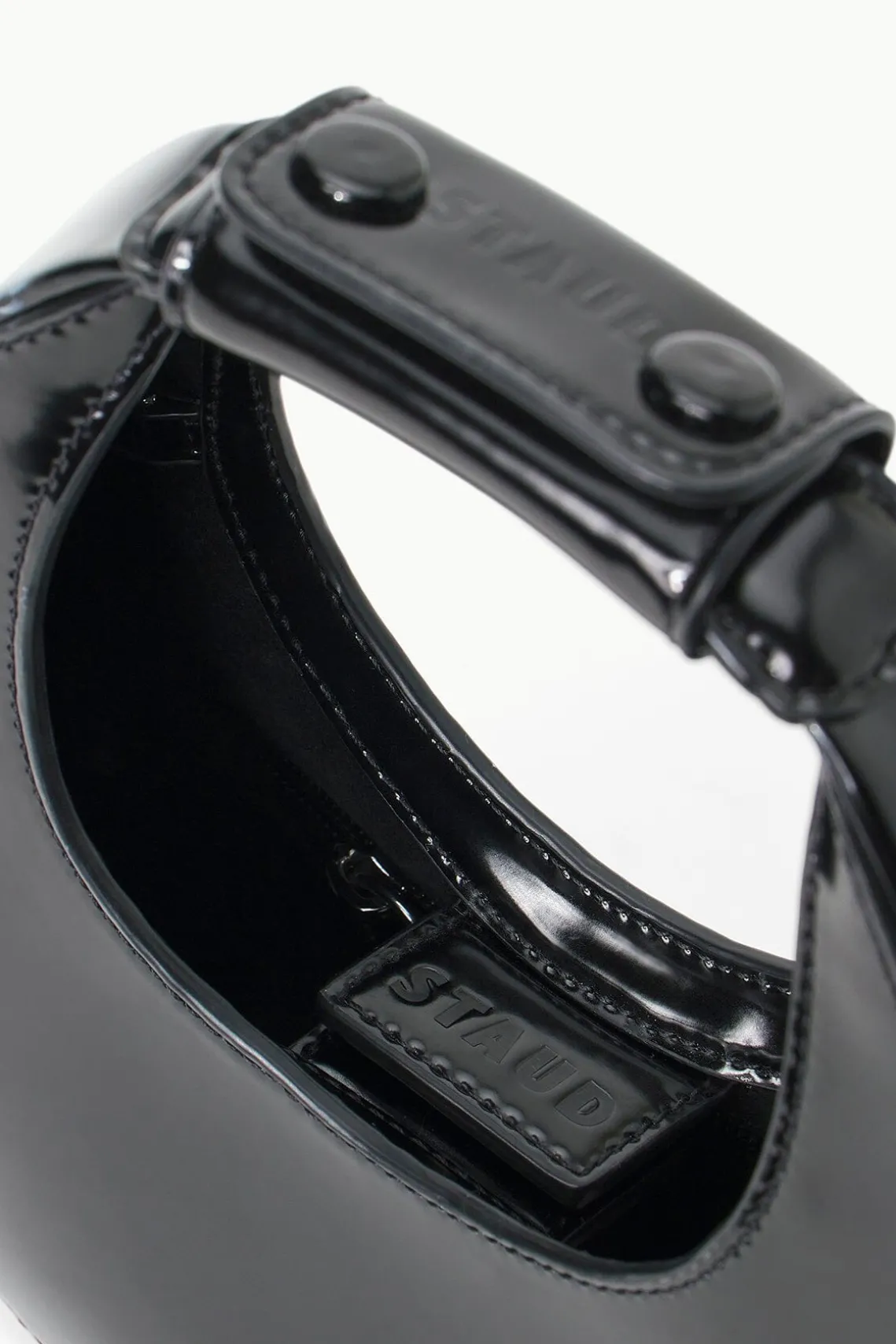 MINI MOON BAG BLACK POLISHED