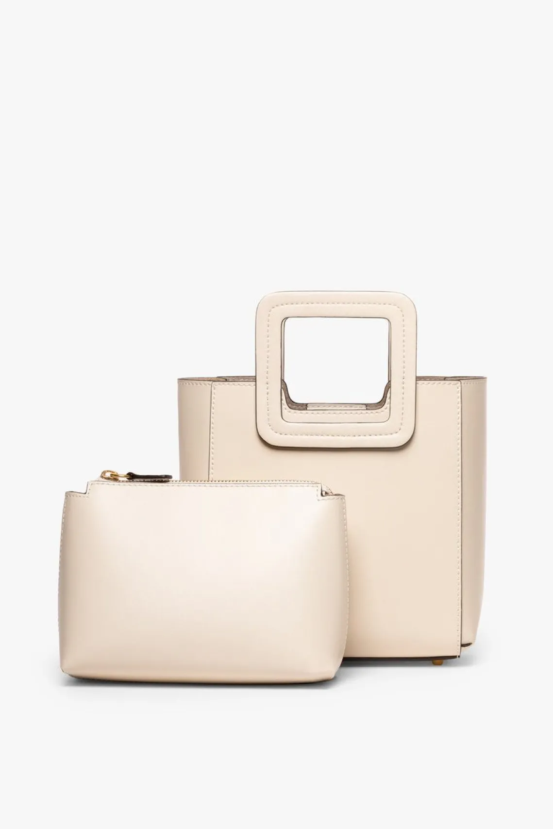 MINI SHIRLEY LEATHER BAG CREAM
