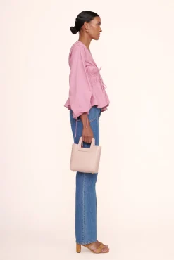 MINI SHIRLEY LEATHER BAG  BLUSH
