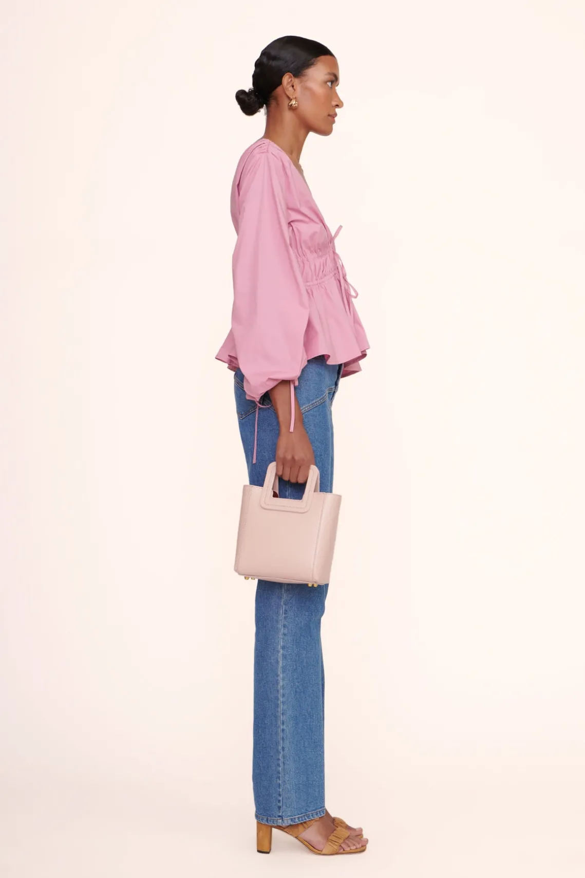 MINI SHIRLEY LEATHER BAG BLUSH