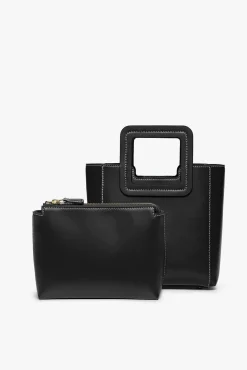 MINI SHIRLEY LEATHER BAG BLACK