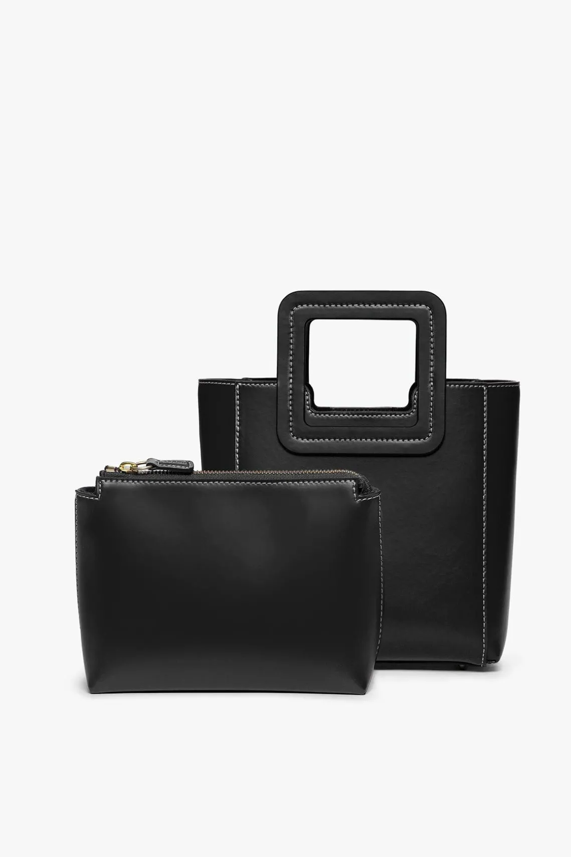 MINI SHIRLEY LEATHER BAG BLACK