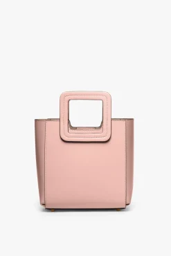 MINI SHIRLEY LEATHER BAG  DARK BLUSH