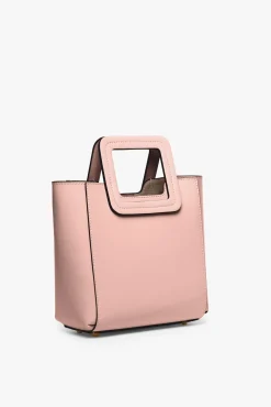 MINI SHIRLEY LEATHER BAG DARK BLUSH