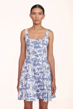 MINI WELLS DRESS BLUE TOILE