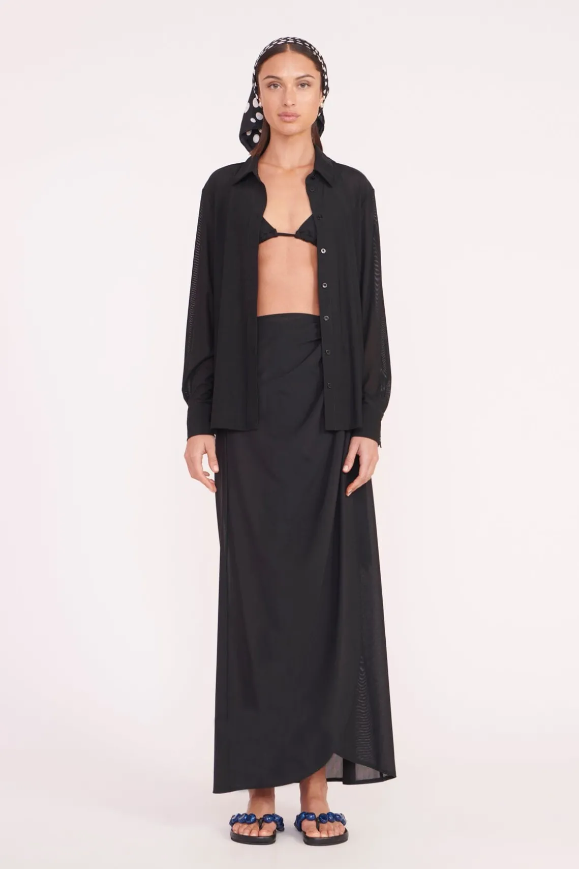 MIRIAM COVERUP TOP BLACK