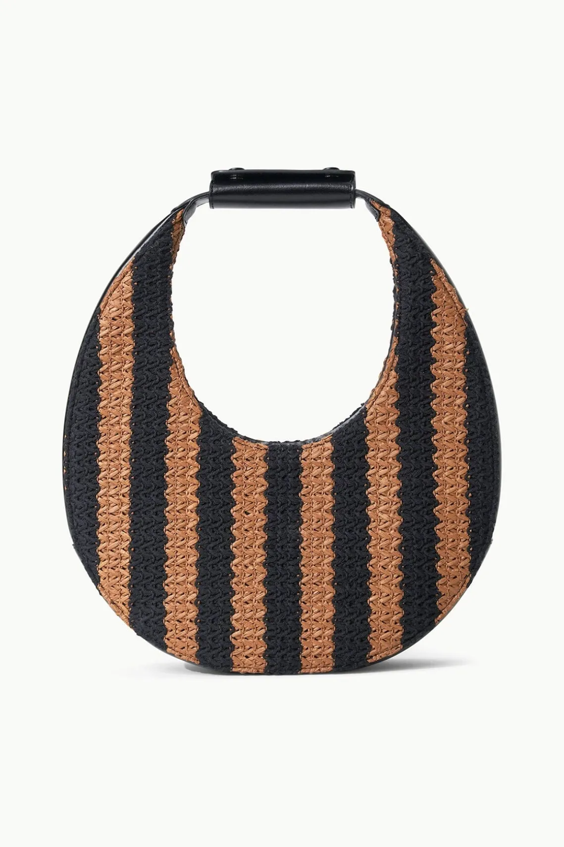 MOON BAG BLACK TAN SEASHORE STRIPE