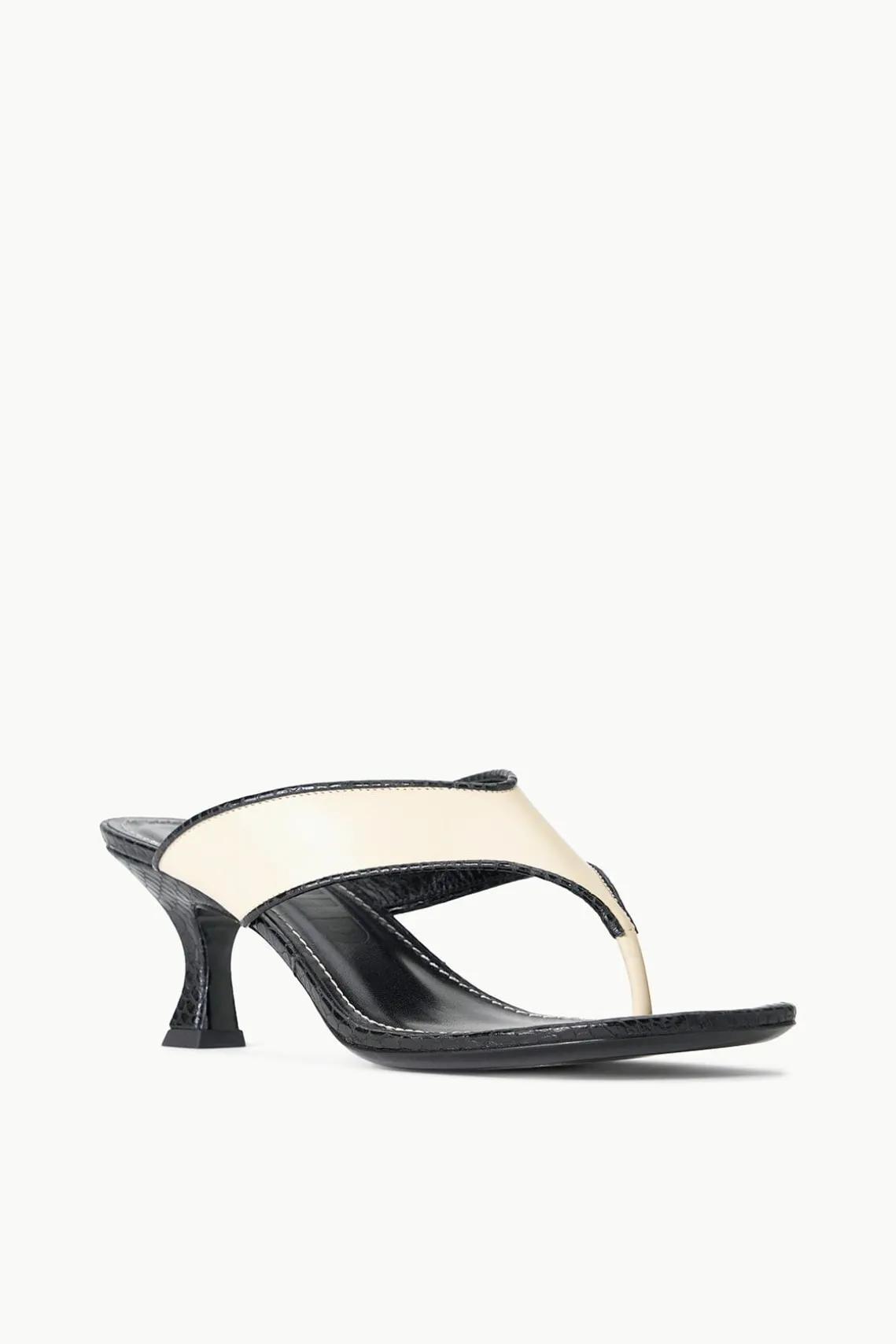 NATALIA THONG SANDAL CREAM BLACK