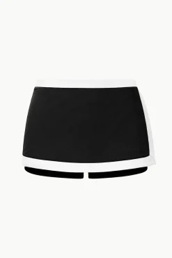 NELL SWIM SKIRT BLACK WHITE