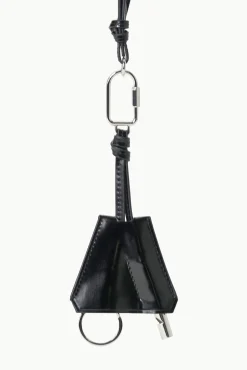 SAFETY WHISTLE KEY FOB  BLACK