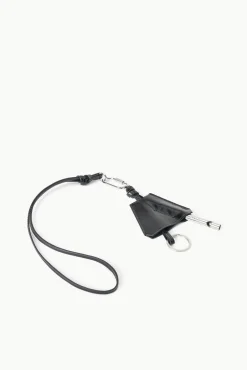SAFETY WHISTLE KEY FOB BLACK