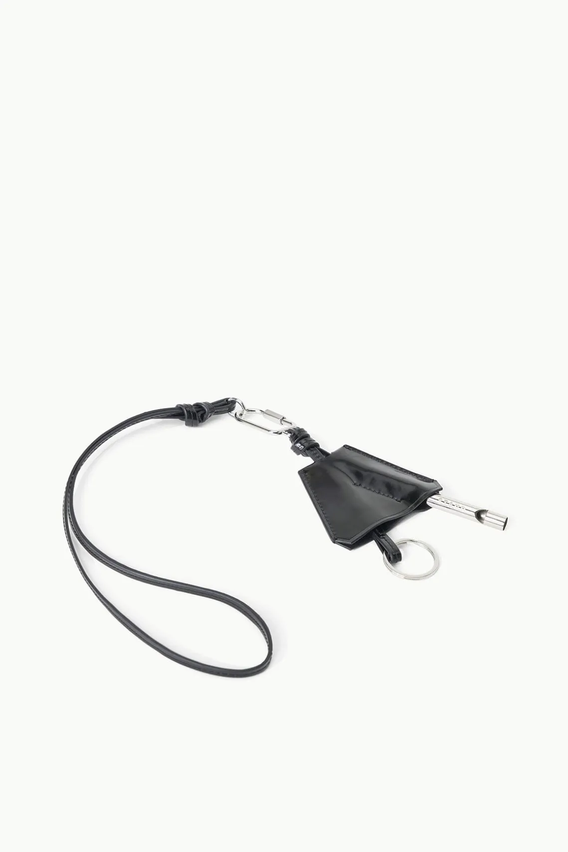 SAFETY WHISTLE KEY FOB BLACK