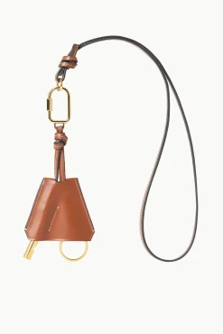 SAFETY WHISTLE KEY FOB TAN