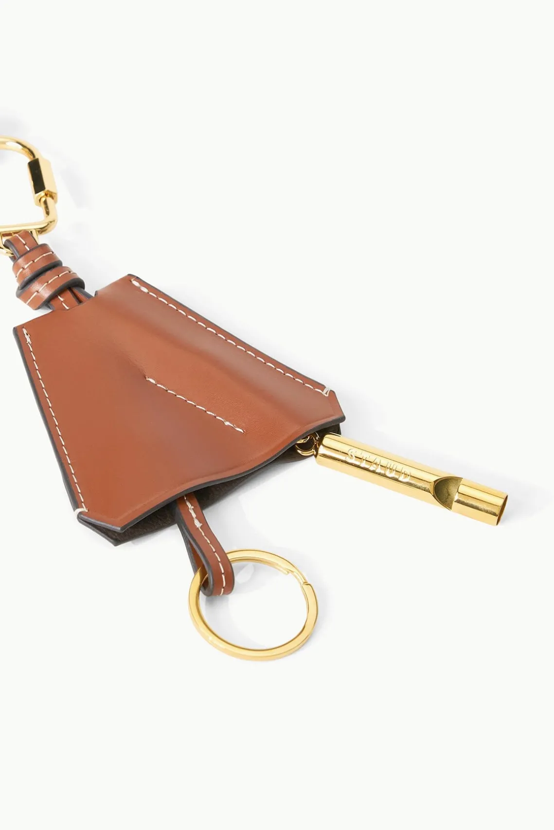 SAFETY WHISTLE KEY FOB TAN