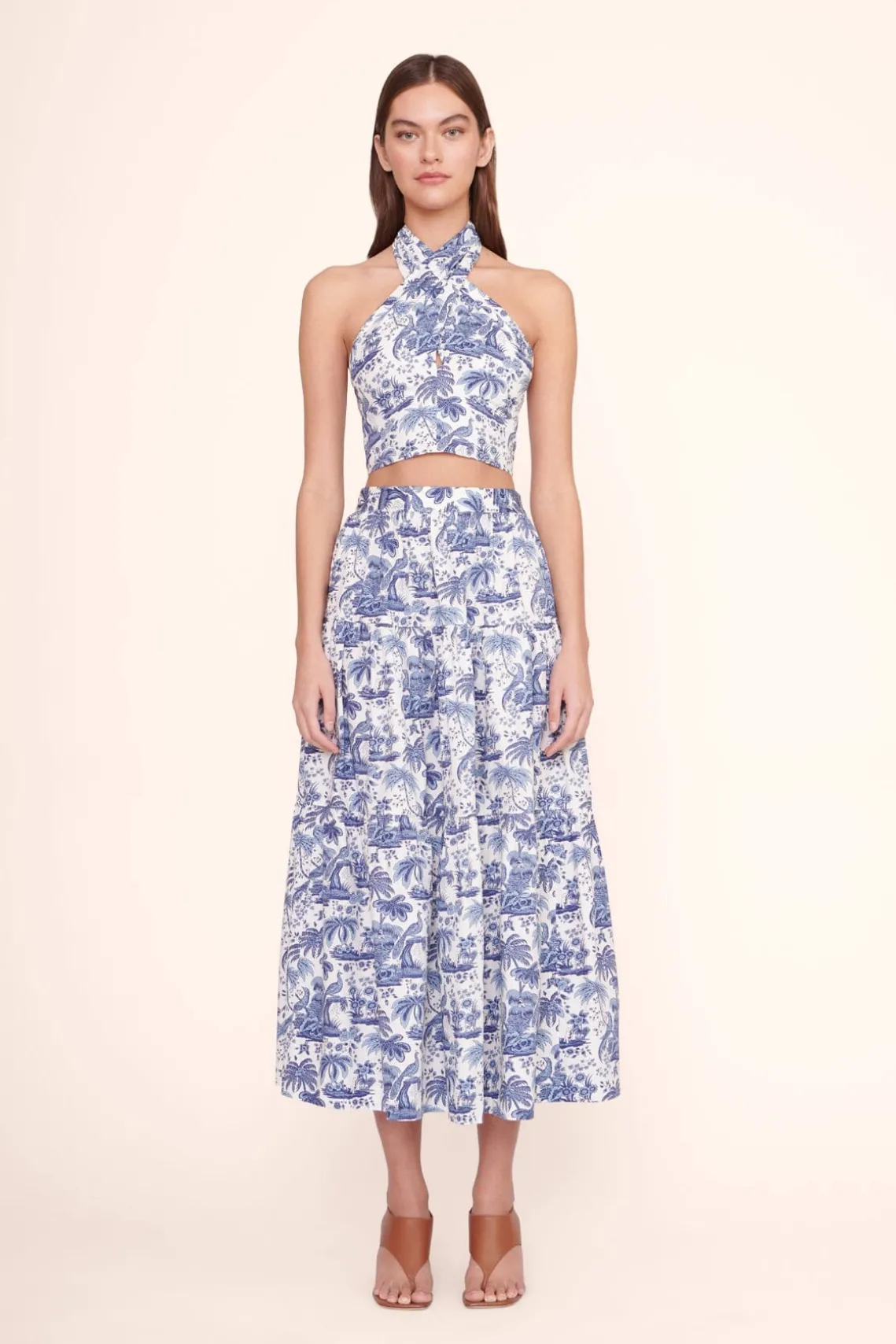 SEA SKIRT BLUE TOILE