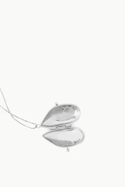 SHELL PILL CASE NECKLACE  SILVER