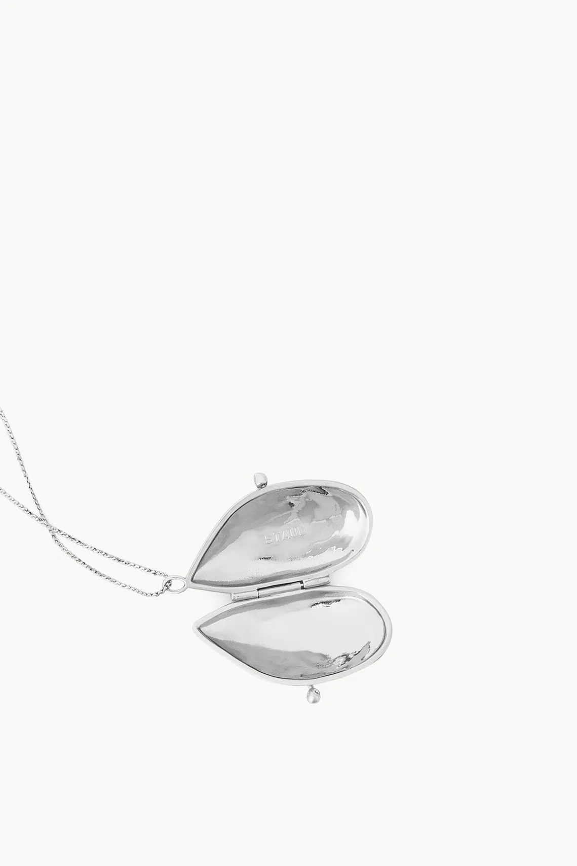 SHELL PILL CASE NECKLACE SILVER