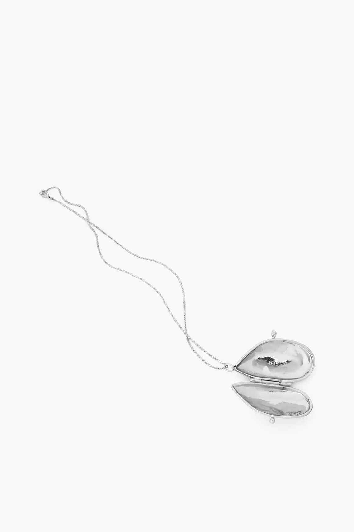 SHELL PILL CASE NECKLACE SILVER