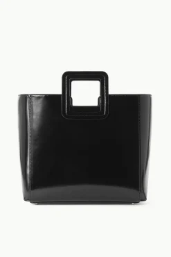 SHIRLEY LEATHER BAG BLACK POLISHED