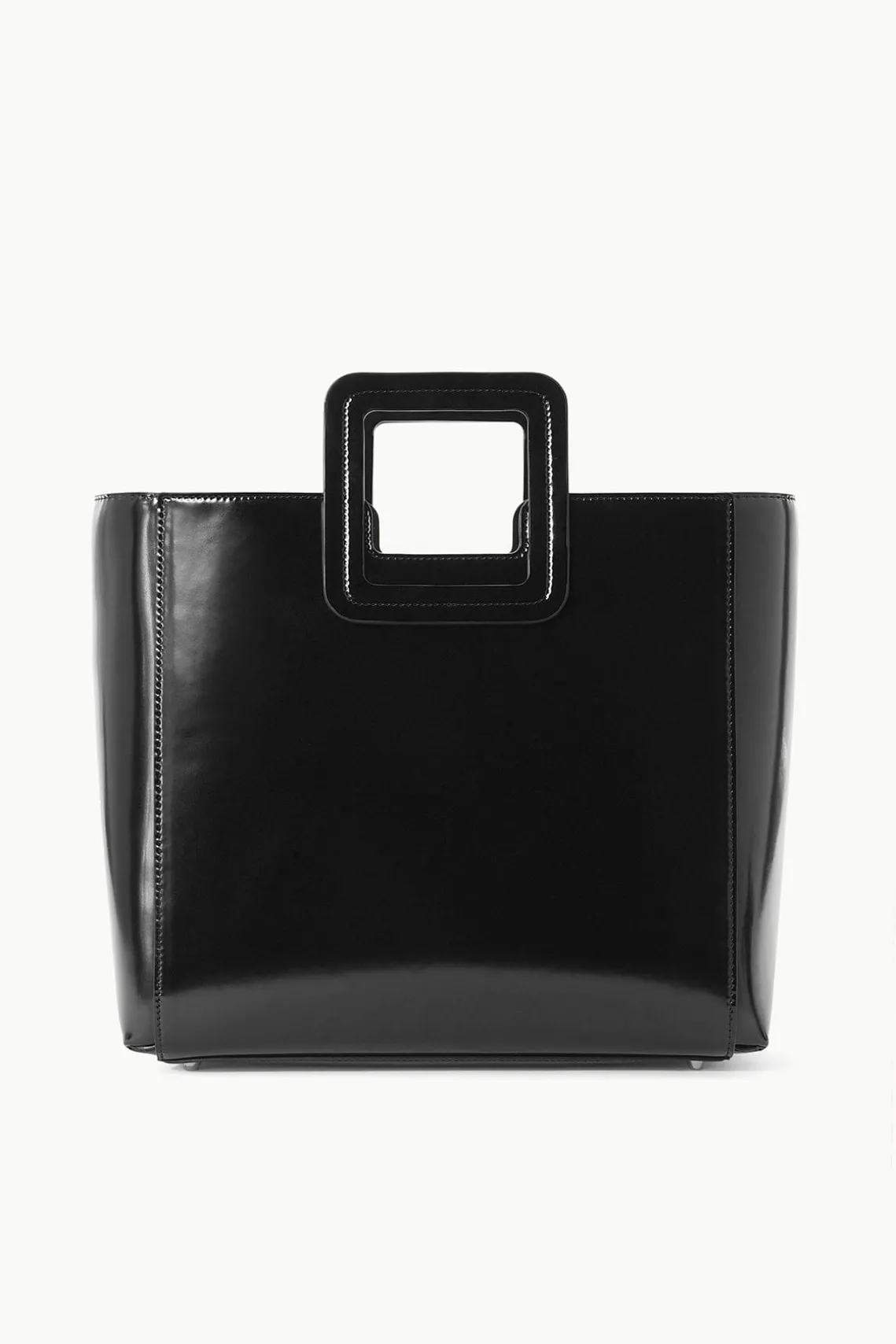 SHIRLEY LEATHER BAG BLACK POLISHED