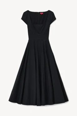 SHORT SLEEVE WELLS DRESS BLACK