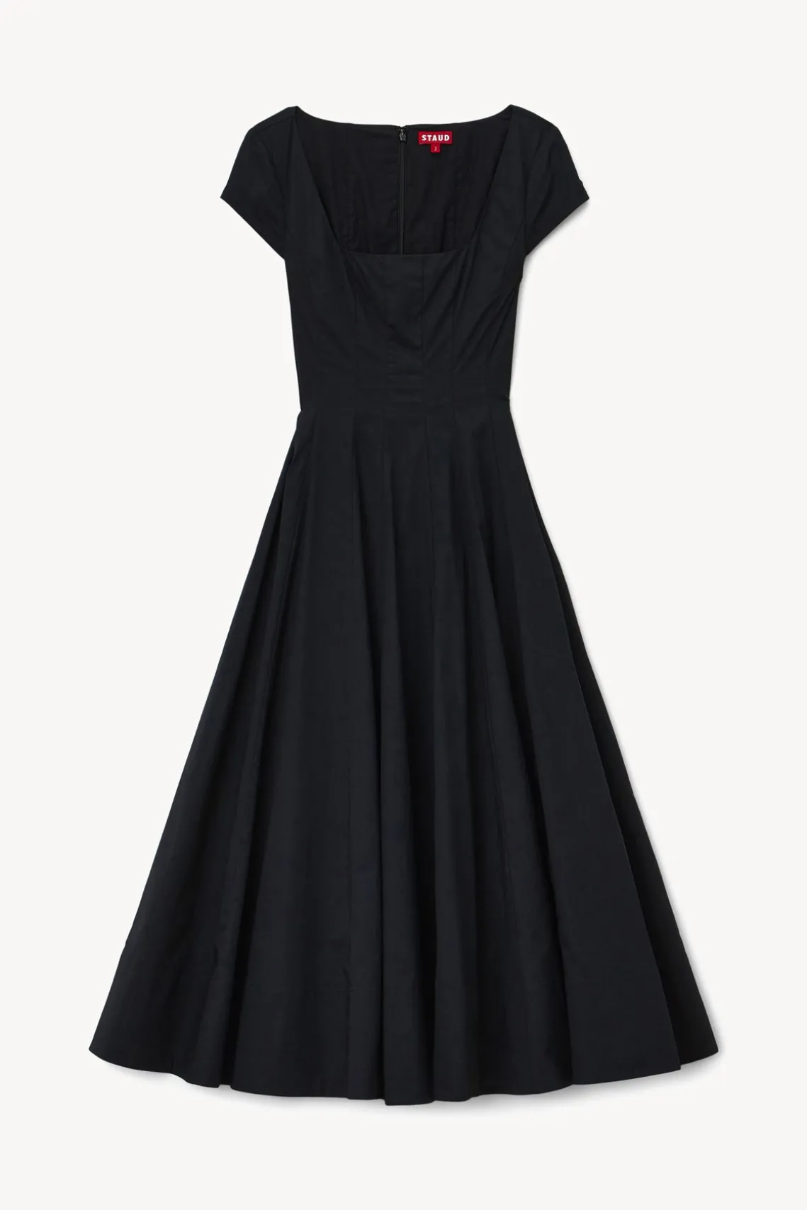 SHORT SLEEVE WELLS DRESS BLACK