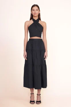 SMOCKED KAI TOP BLACK