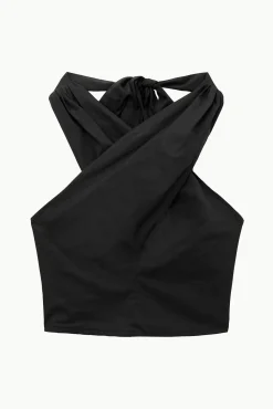 SMOCKED KAI TOP BLACK