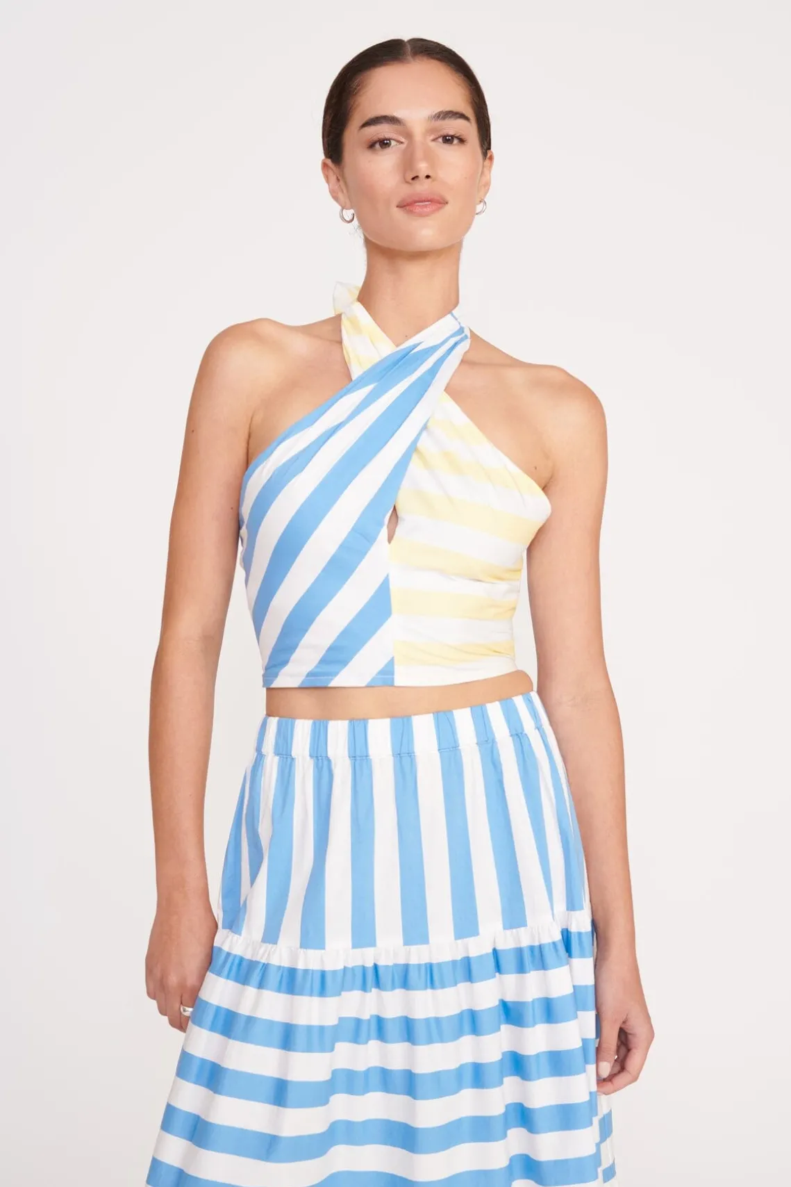 SMOCKED KAI TOP BUTTERCUP SEASHORE STRIPE