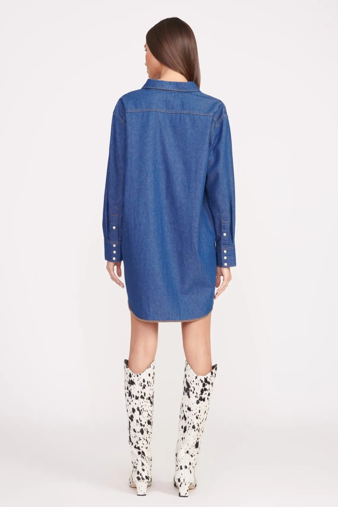 STAUD + WRANGLER THE OVERSIZED WESTERN DARK RINSE