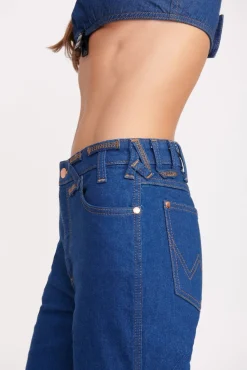 STAUD + WRANGLER THE STRAIGHT CUT JEAN DARK RINSE