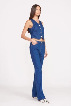 STAUD + WRANGLER THE VEST DARK RINSE