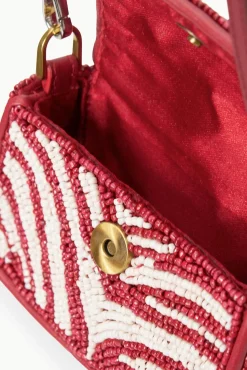 TINY TOMMY BEADED CROSSBODY SCARLET WHITE
