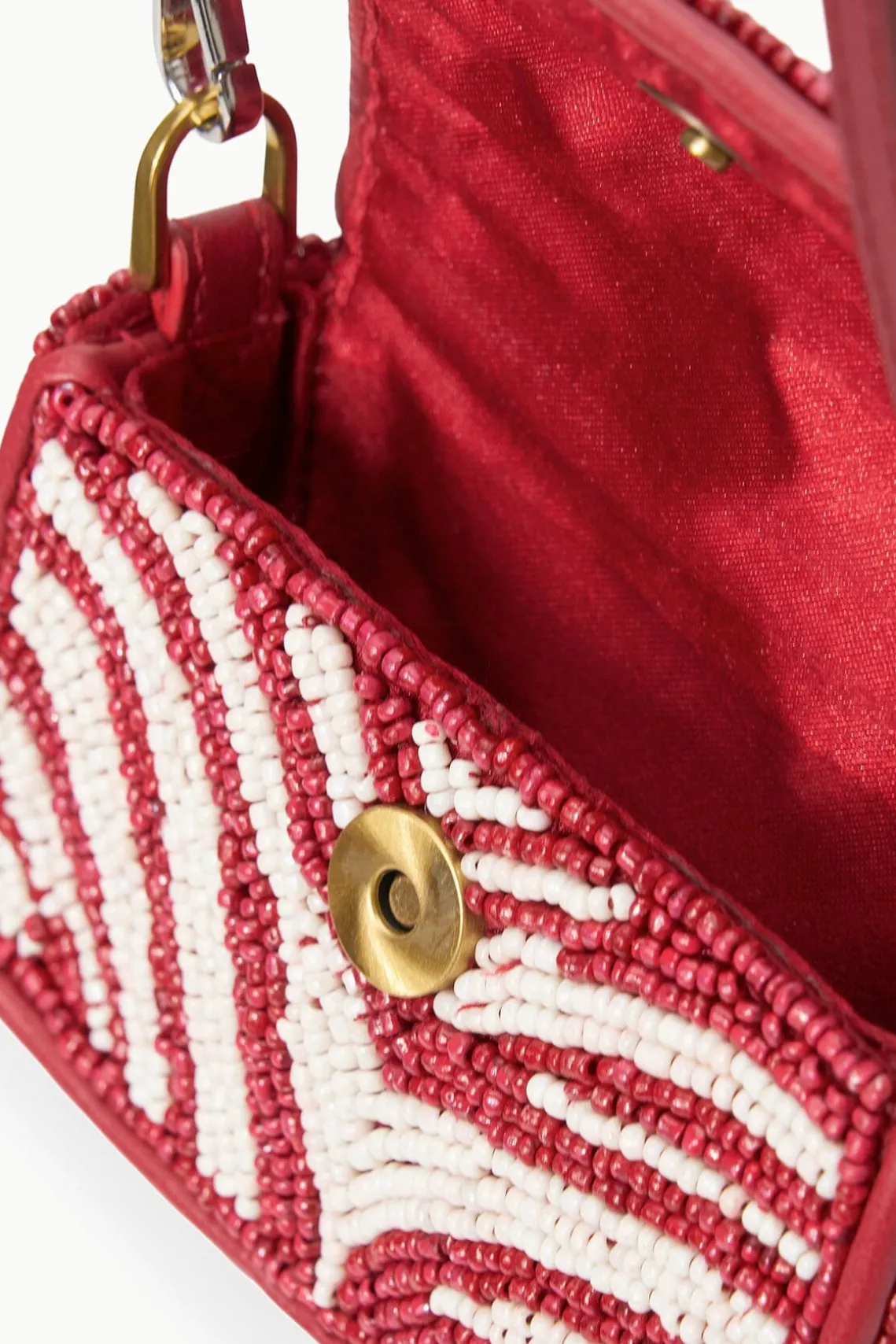 TINY TOMMY BEADED CROSSBODY SCARLET WHITE
