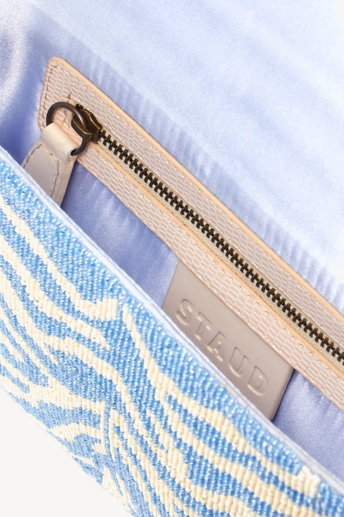 TOMMY BEADED BAG LIGHT BLUE CREAM
