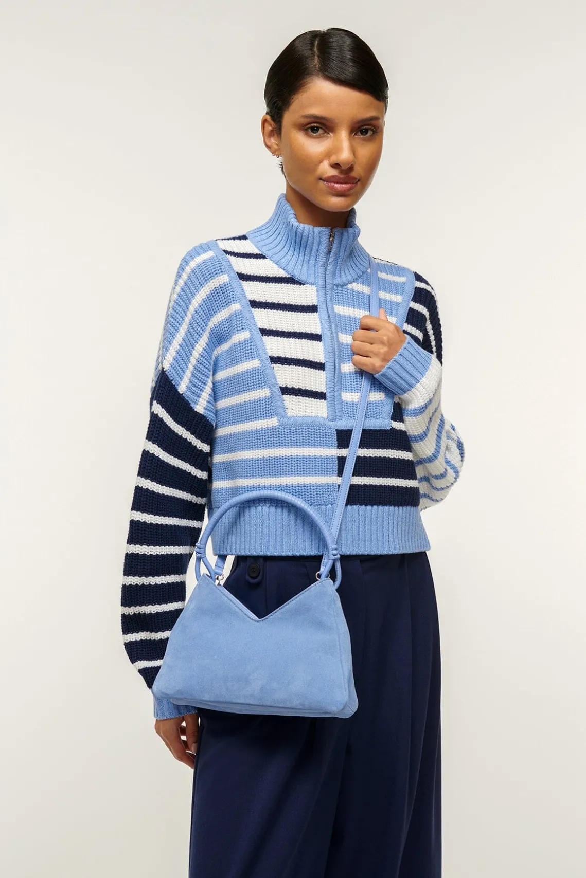 VALERIE SHOULDER BAG BLUE HYDRANGEA