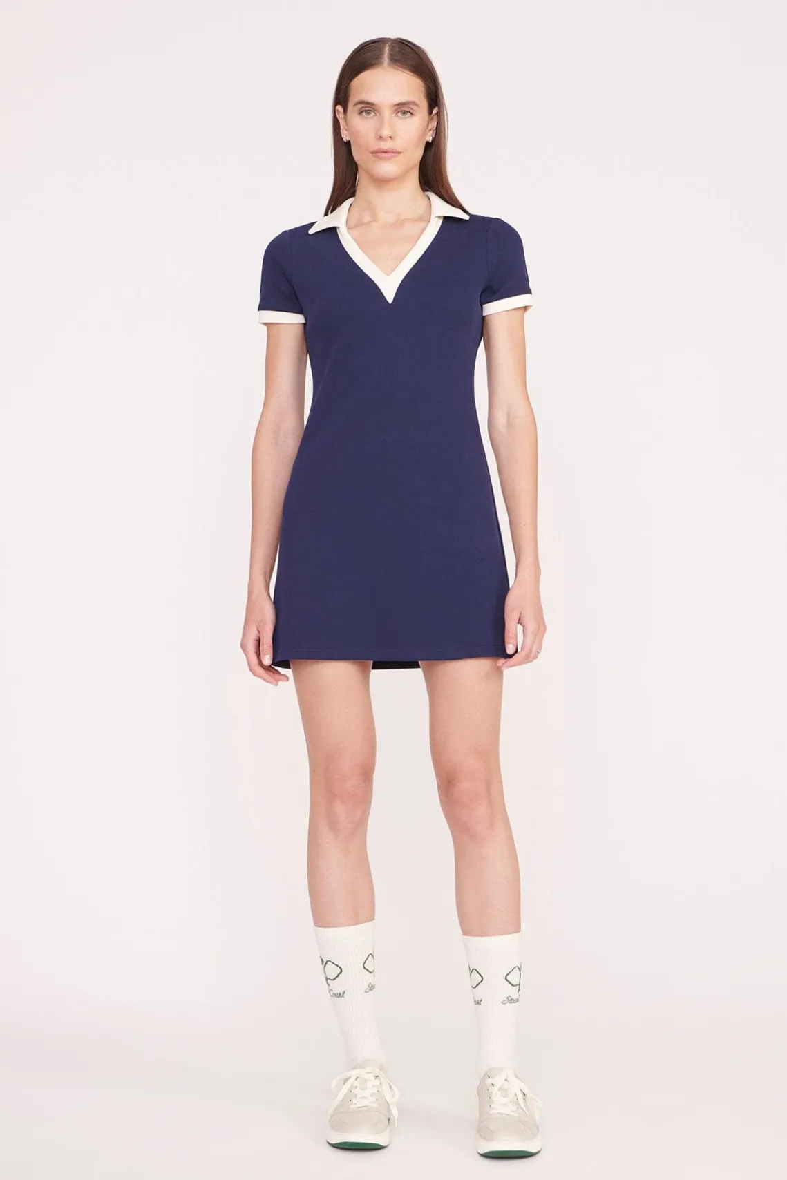 VOLLEY DRESS NAVY IVORY