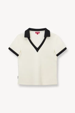 VOLLEY TOP IVORY BLACK