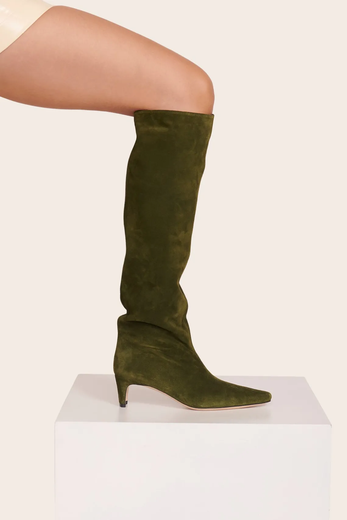 WALLY BOOT OLIVE SUEDE