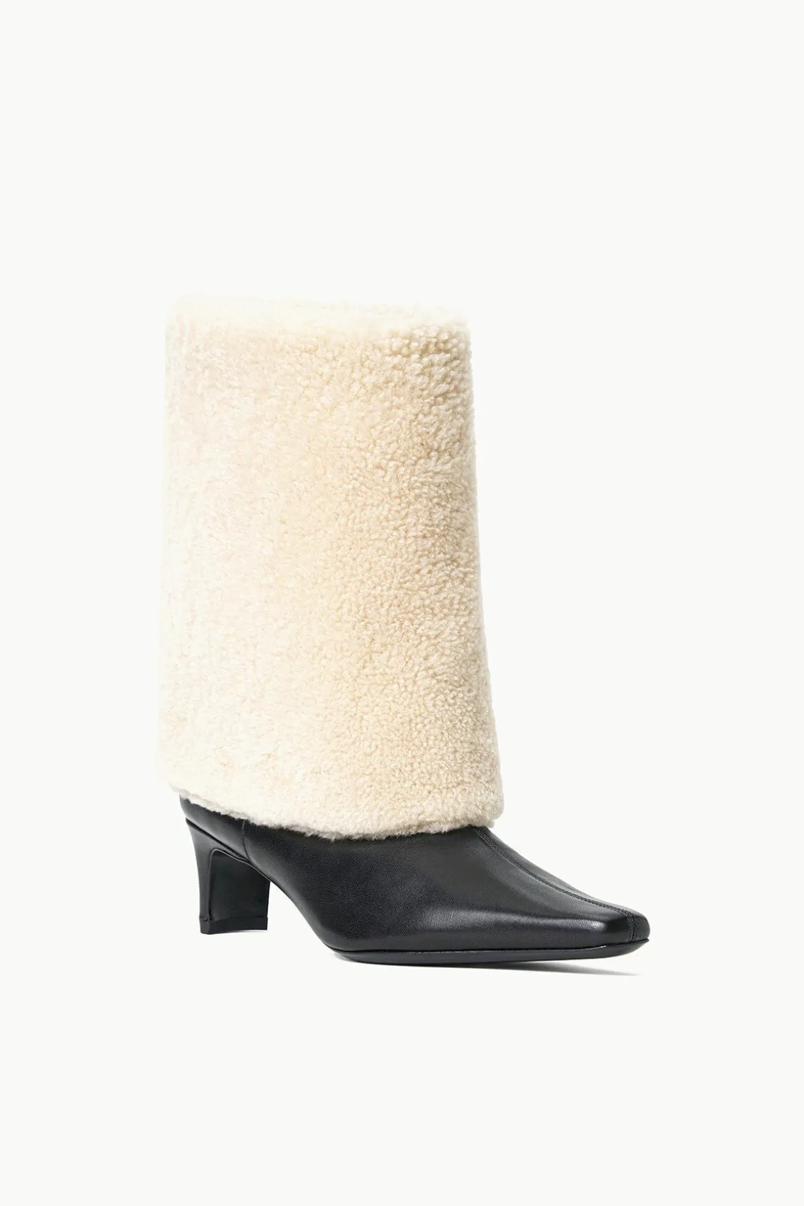 WALLY FOLDOVER BOOT BLACK CREAM
