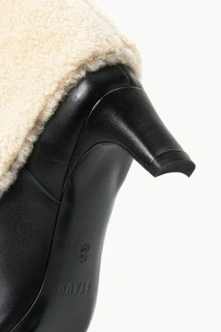 WALLY FOLDOVER BOOT BLACK CREAM