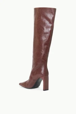 WALLY HIGH HEEL BOOT MAHOGANY
