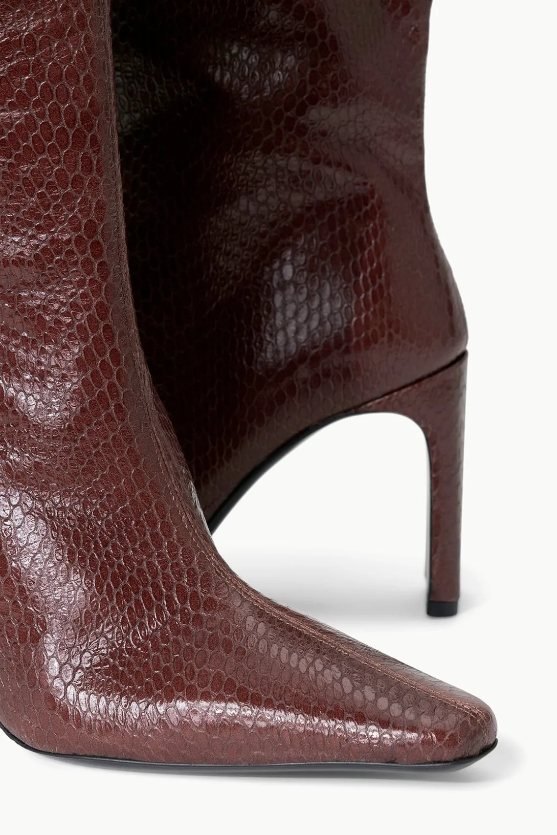 WALLY HIGH HEEL BOOT MAHOGANY
