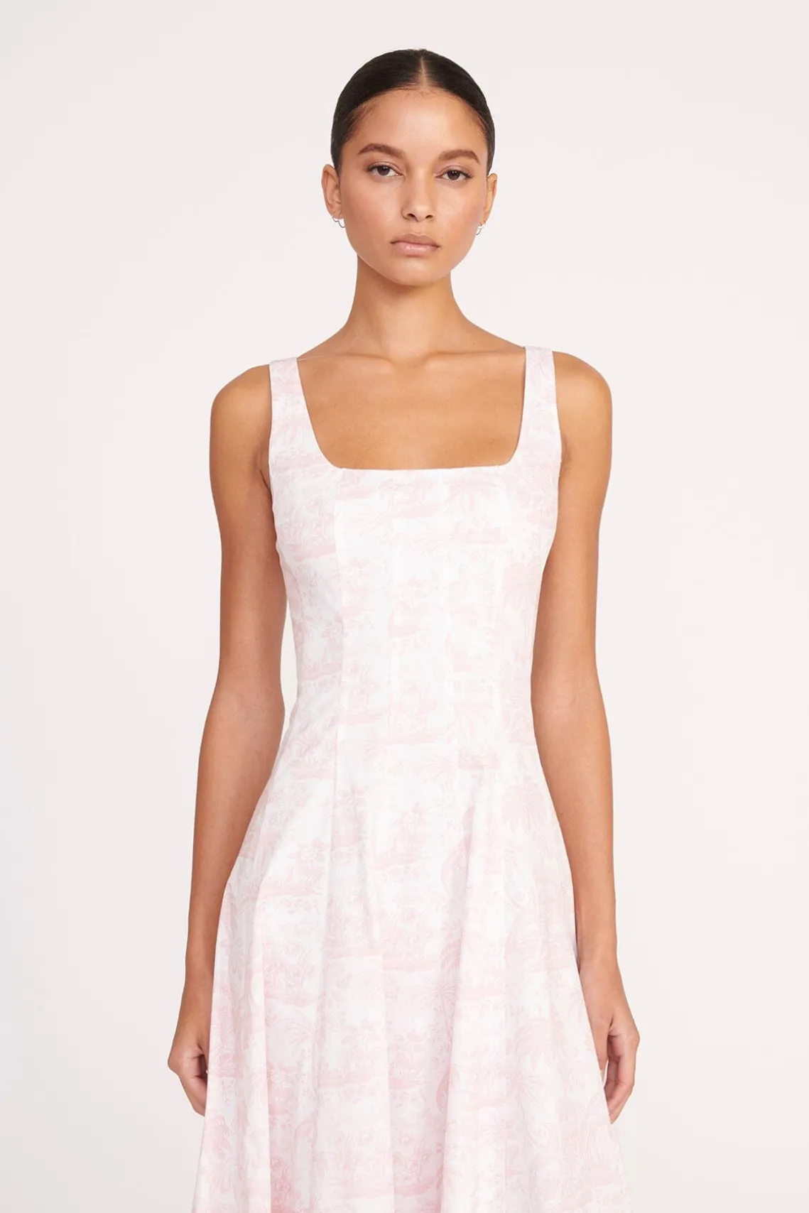WELLS DRESS IVORY CHERRY BLOSSOM TOILE